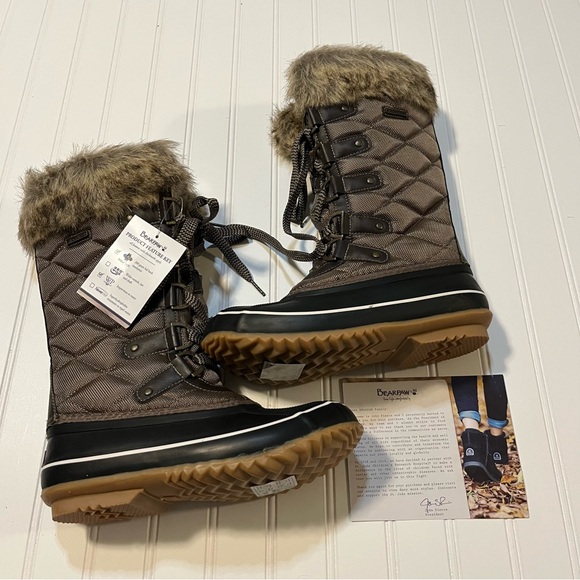 Bearpaw McKinley Boots Women’s Size 7 Brown Waterproof Boots NIB - Picture 5 of 8